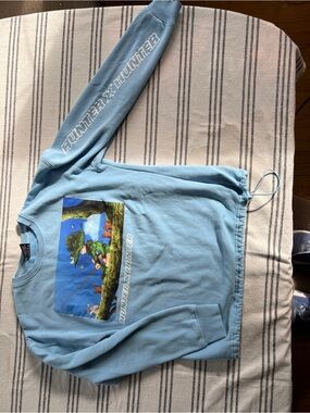 Light Blue Hunter x Hunter Kids Graphic Pullover Hoodie